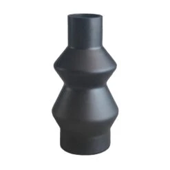 Bloemenvaas Matt Black Handgeblazen - H 26,5 X D 13,5 Cm