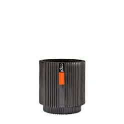 Capi Europe Vaas Cilinder Groove 19x21 Zwart