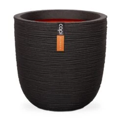 Capi Nature Rib NL Pot Bol Zwart - 43x41cm