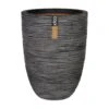 Capi Nature Rib NL Vaas Elegant Laag Antraciet - 36x47cm