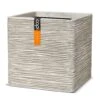Capi Nature Rib Pot Vierkant Ivoor - 31x31x31cm