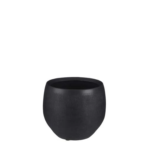Douro Pot Rond Zwart Mat - H18xd20cm