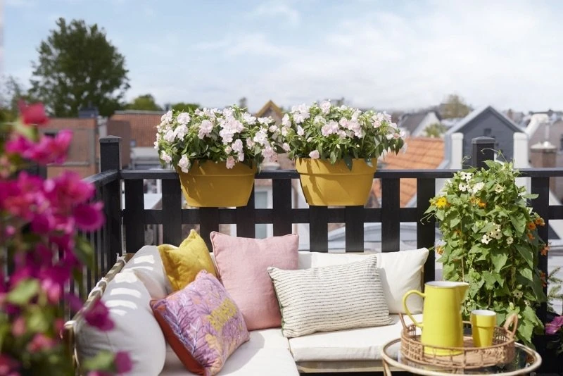 Elho Plantenbak Vibia Campana Flower Bridge 40cm Geel - Afbeelding 6