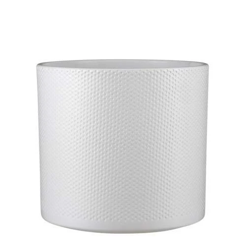 Era Pot Rond Wit Relief - H26xd28cm