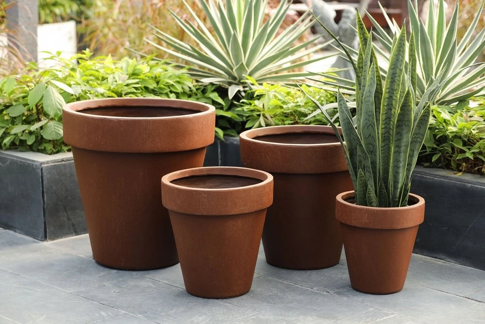 Fibre Clay Pot - 55 X 55 X 55,5 Cm - Afbeelding 2