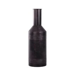 Fles Metaal Rustique Black - H 57 X D 18 Cm