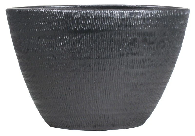 Floran Ovaal Lena 41x19x28cm Zwart Mat