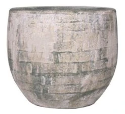 Floran Pot Steef D29 H27cm Creme Groen