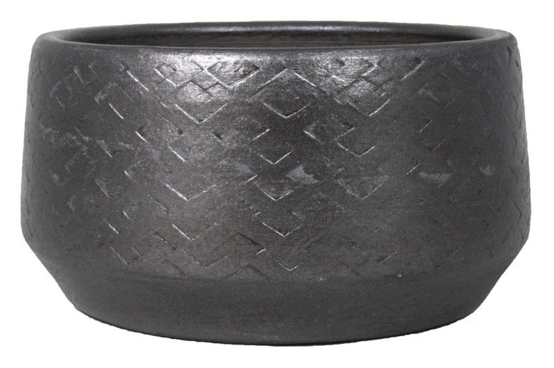 Floran Schaal Noor D27/29 H14cm Industrieel Zwart