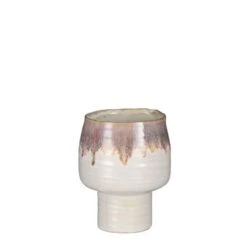 Ingo Pot Op Voet Rood - H15,5xd12,5cm