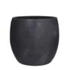 Lester Pot Rond Zwart Stone - H31xd33cm