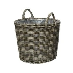 Mand Wicker Camille Grijs - Ø 28 X H 21 Cm