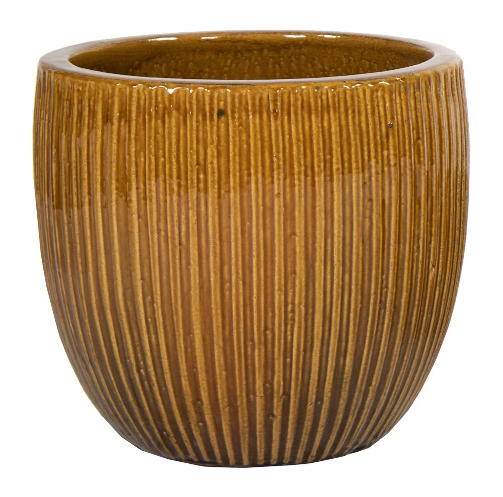 Portly Egg Rib Honey - Ø 28 X H 25 Cm