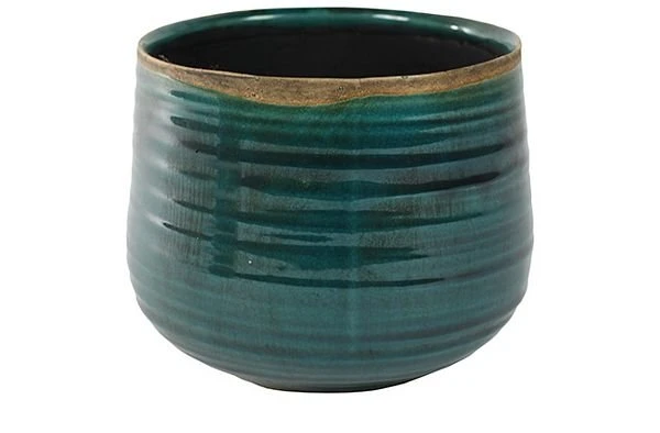 Pot Iris Turquoise D21 H17