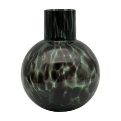 Vaas Glas Green Leopard - Ø 14 X H 18 Cm