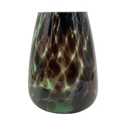 Vaas Glas Green Leopard - Ø 14 X H 21,5 Cm