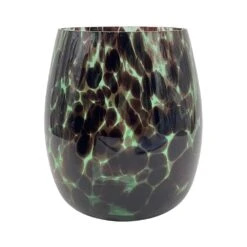 Vaas Glas Green Leopard - Ø 15 X H 16,5 Cm