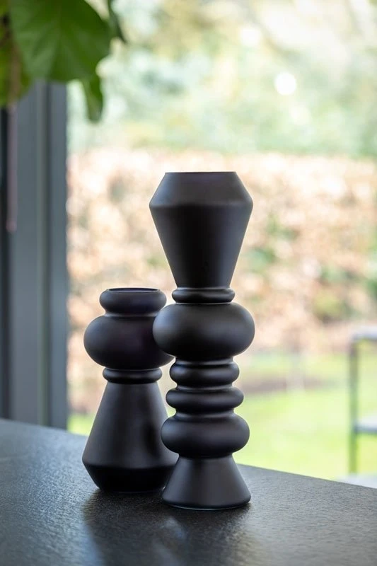Vaas LIVON Mat Zwart - 13,5 X 13,5 X 44,5 Cm - Afbeelding 2
