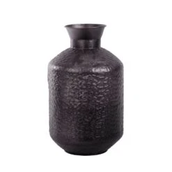 Vaas Metaal Rustique Black - H 44 X D 26 Cm