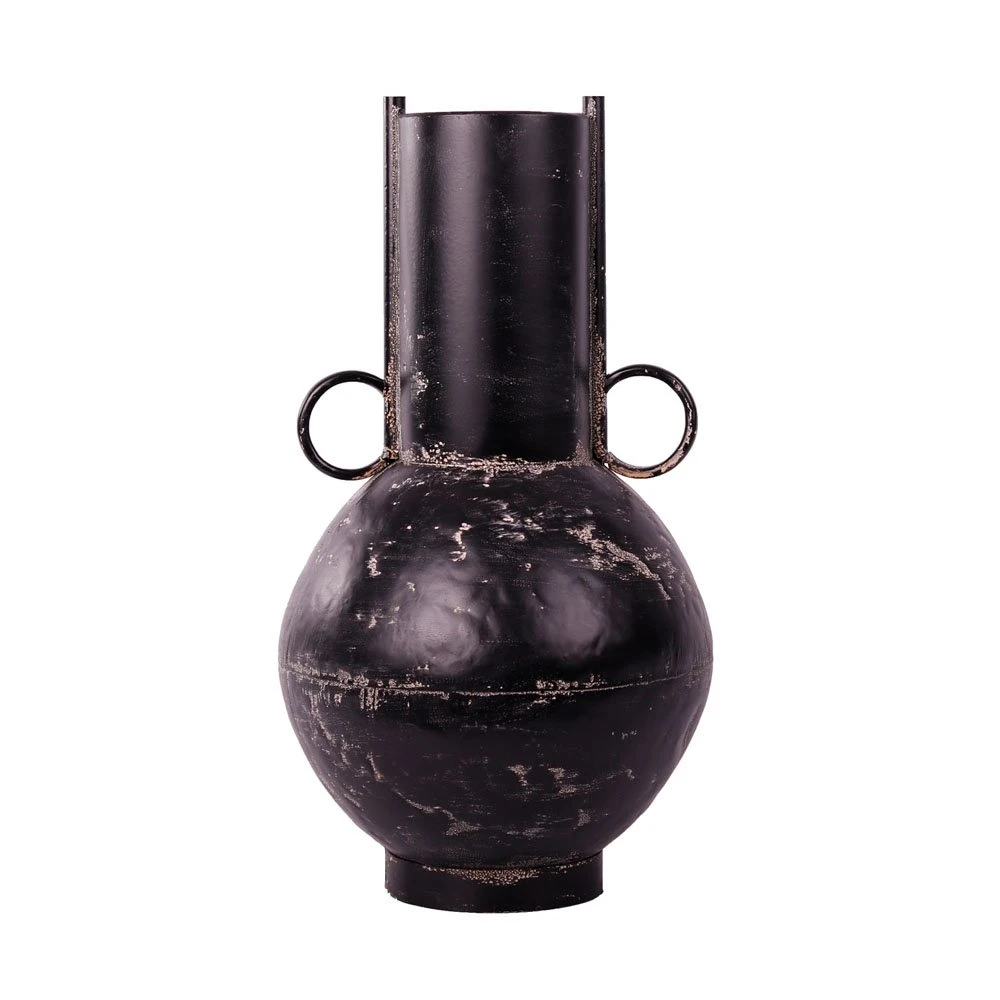 Vaas Metaal Vintage Black - H 47 X D 26 Cm
