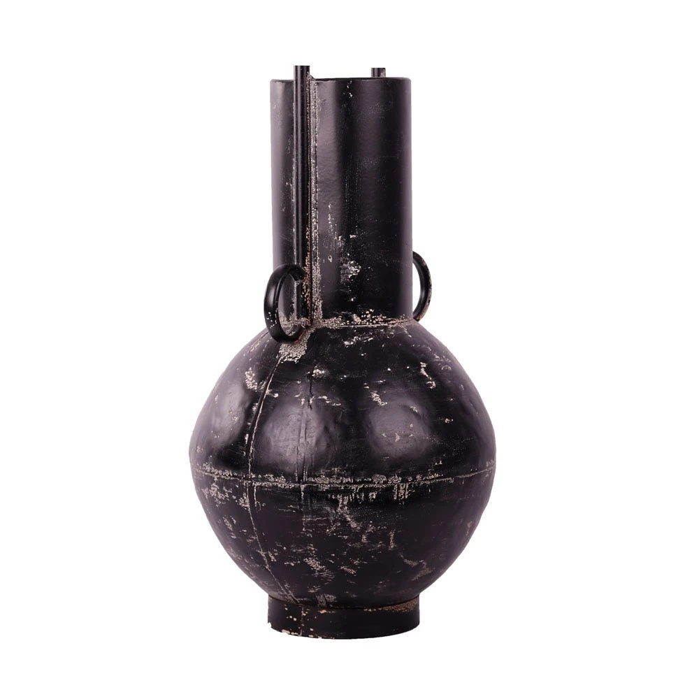 Vaas Metaal Vintage Black - H 47 X D 26 Cm - Afbeelding 2