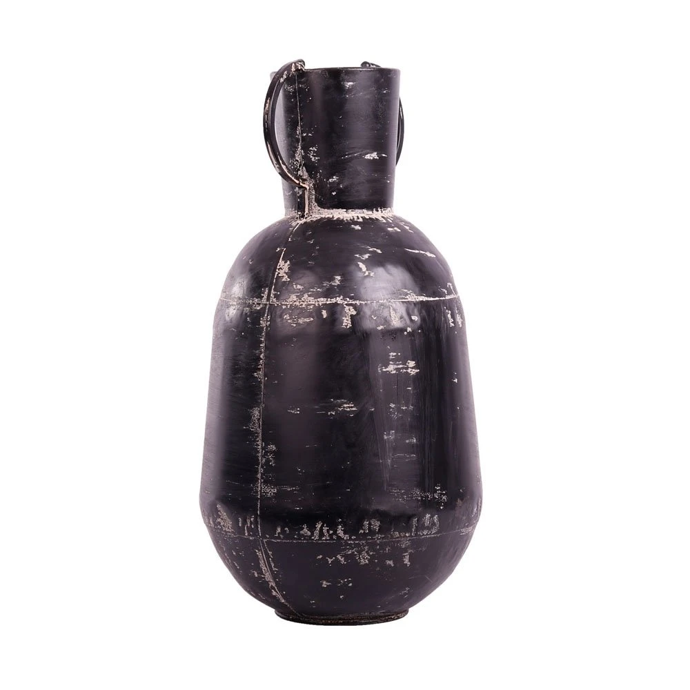 Vaas Metaal Vintage Black - H 54 X D 26 Cm - Afbeelding 2